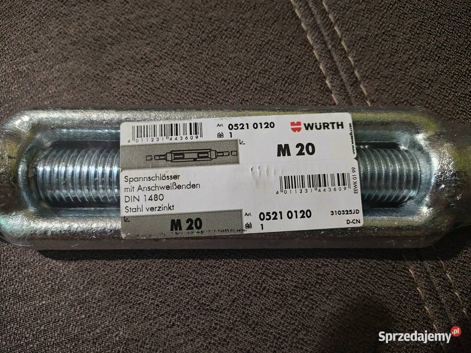 Śruba rzymska prosta do spawania ocynkowana Skwierzyna