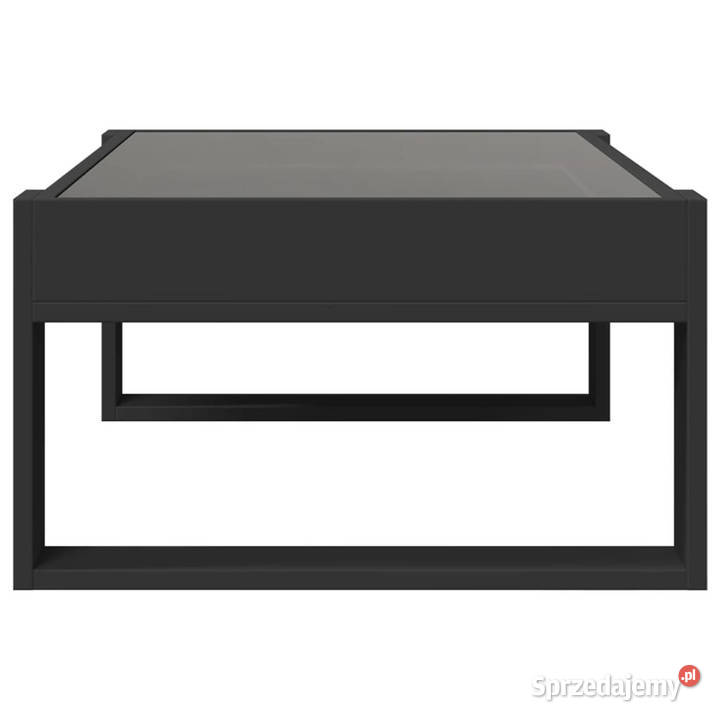 Stolik kawowy z LED Infinity czarny 90x53x30 Warszawa