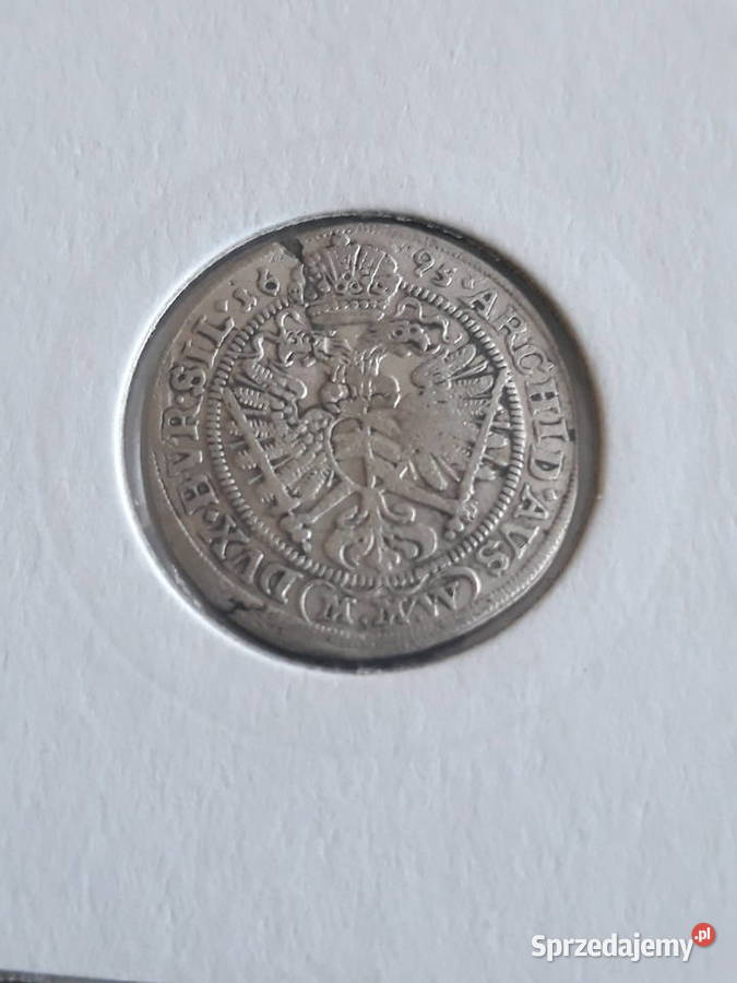 3 Krajcary Leopold I 1695 r men WrocławPiękny