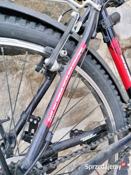 Czerwono czarny rower górski wheeler pro 19 Urszulin