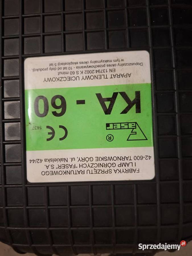 Aparat tlenowy ucieckowy Ka60 Maski ochronne Sosnowiec