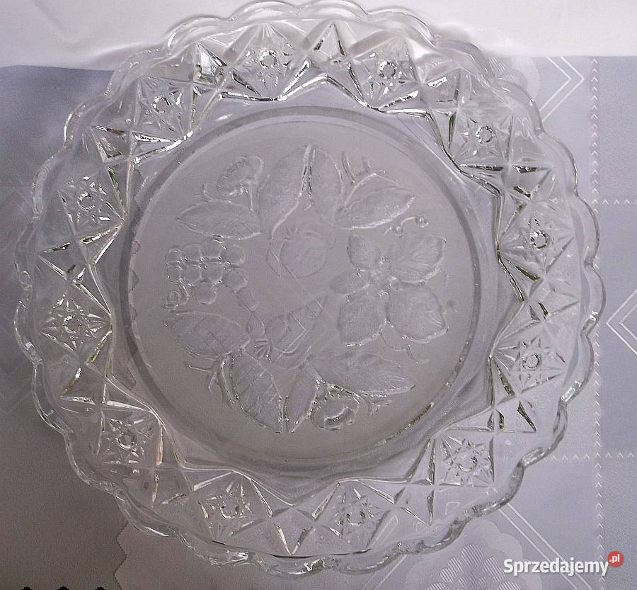patera na owoce półmisek kryształ PRL