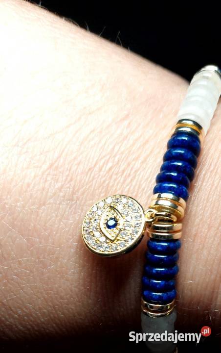 BRANSOLETKA OKO PROROKA CYRKONIE KAMIEŃ JADEIT Bransoletki śląskie