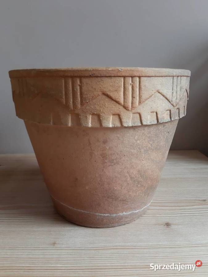 Donica doniczka stara ceramiczna gliniana fi 255