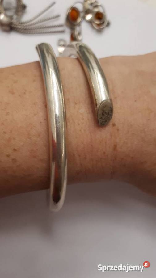 Bransoleta koło sztywne srebro mazowieckie Radom