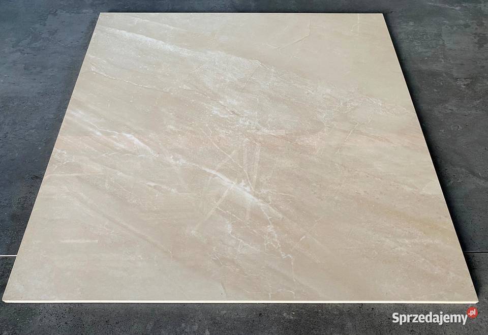 MARMUROWY gres krembeż 60x60 wysoki POŁYSK Łask