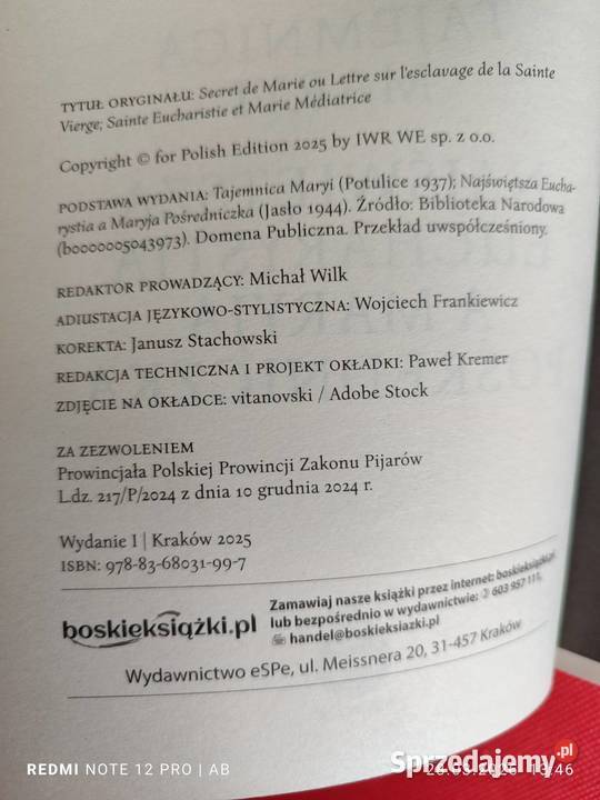 Tajemnica Maryi Najświętsza Eucharystia Grignion