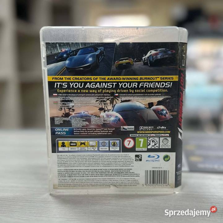 Gra na 3 Need For Speed Hot Pursuit Sony Playstation 3 Elbląg sprzedam