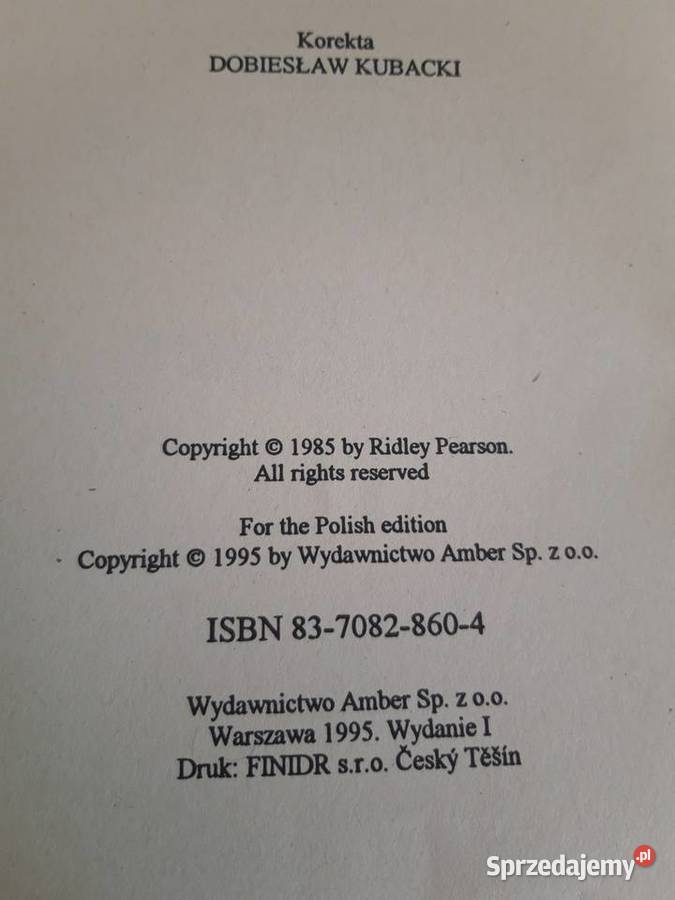 Nie oglądaj się Ridley Pearson Marek Rudnik Bielsko-Biała