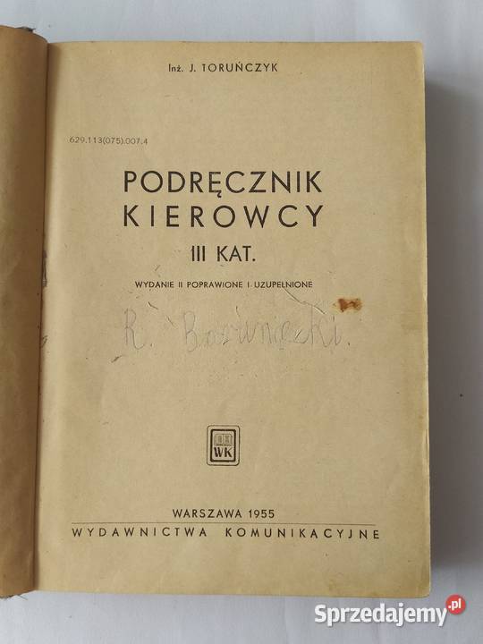 Podręcznik kierowcy III kat Jakub Toruńczyk Hajnówka