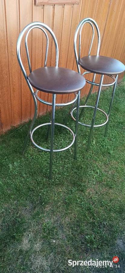 Hokery barowe 2sztuki ładne wysokie krzesła Opole