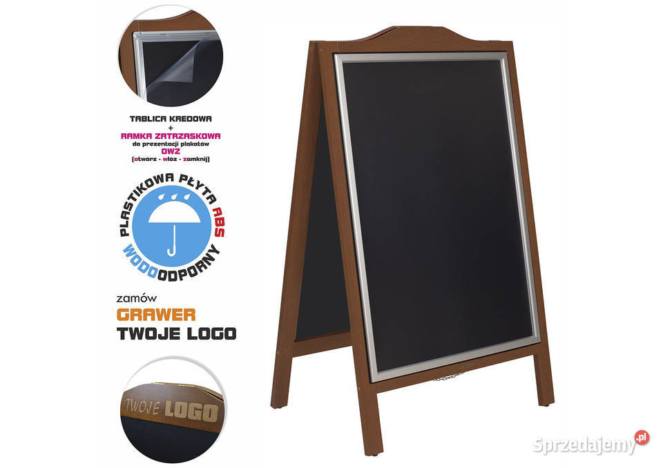 WODOODPORNY PODWÓJNY POTYKACZ DREWNIANY Z