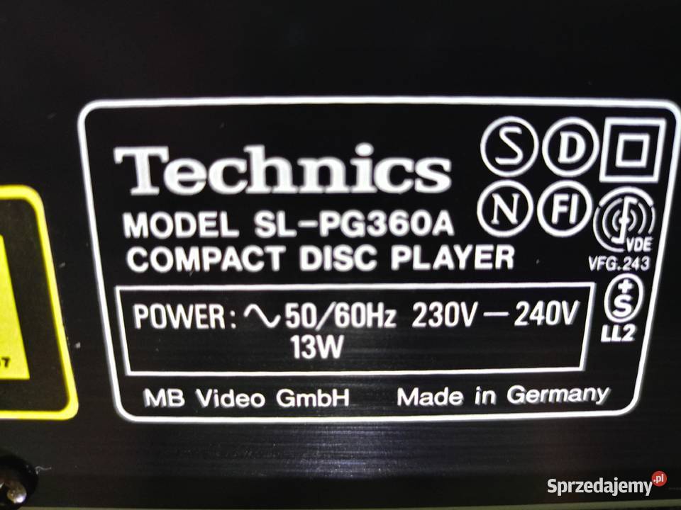 Odtwarzacz CD Technics SLPG360A Drawski Młyn