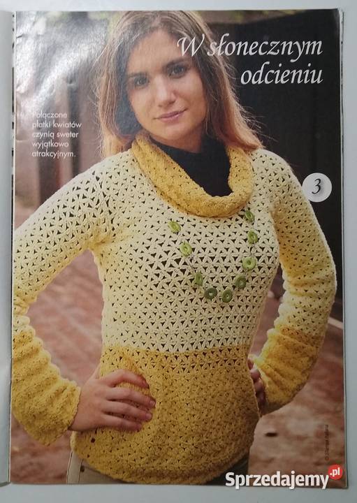 Dama w swetrze 122013 szydełko druty Gdańsk