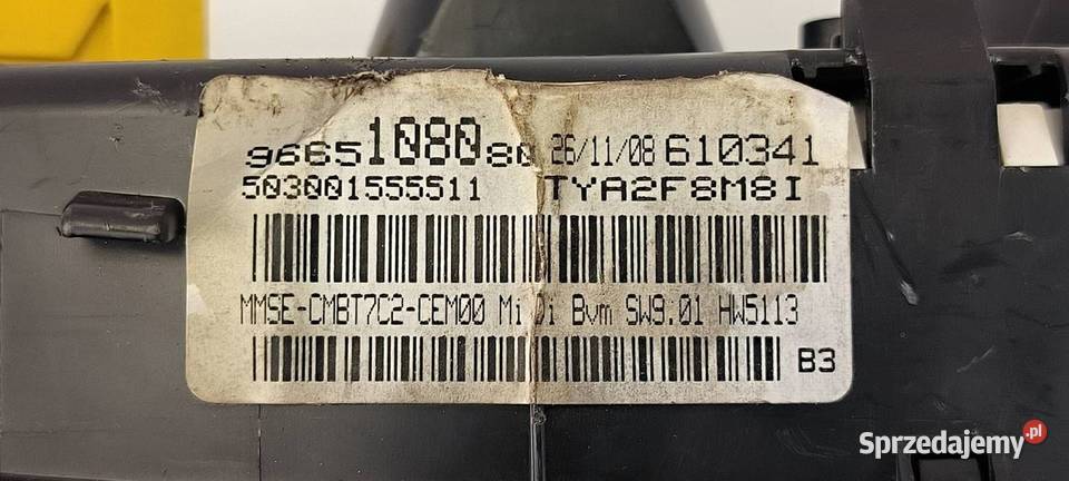 LICZNIK ZEGAR PEUGEOT 308 9665108080 Pozostałe Lipno