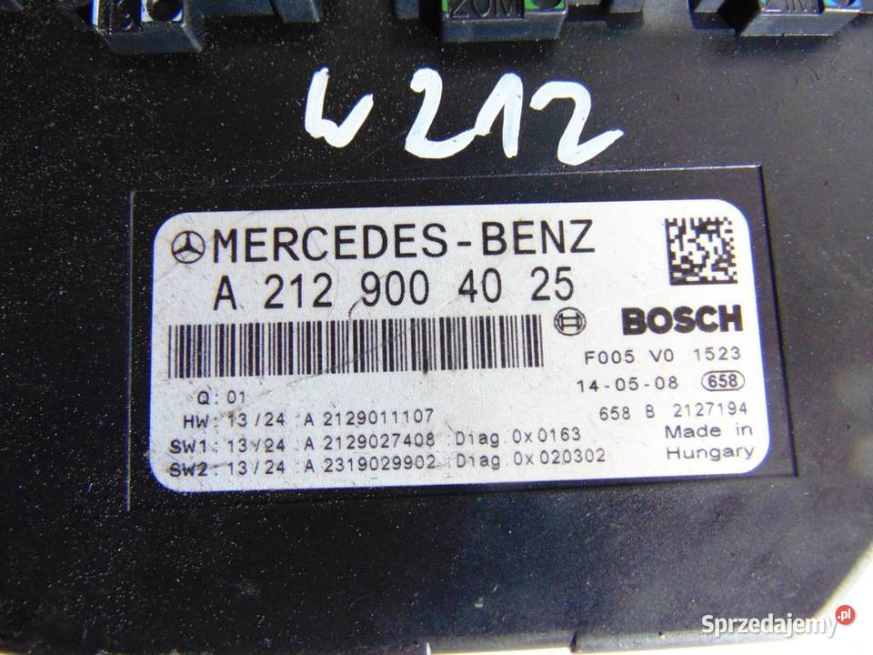 MODUŁ STEROWNIK SAM W212 22 CDI A2129004025 osobowe