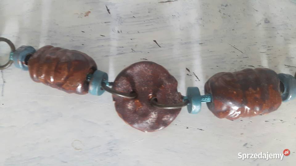 Naszyjnik ceramiczny ręcznie wykonany