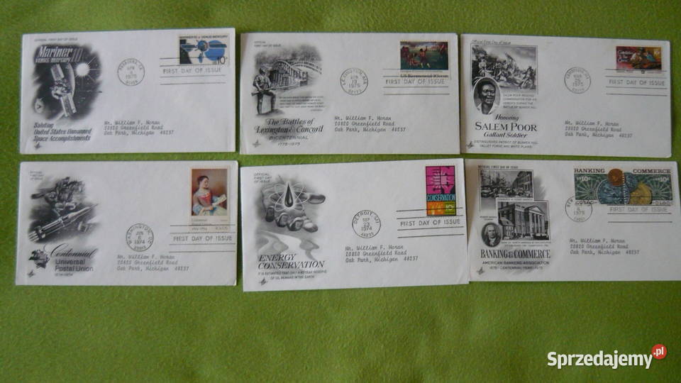 Koperty całostki USA Myszków sprzedam