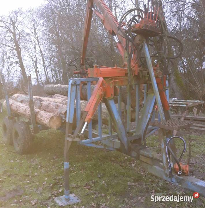 Przyczepa leśna z żurawiem hds do c360 c330 podlaskie Sejny