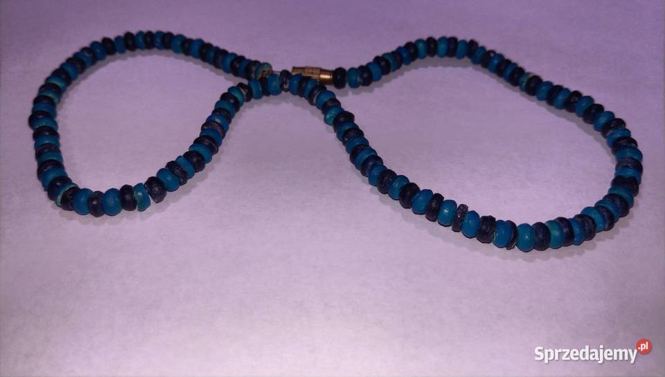 Niebieska czarna bransoletka łańcuszek handmade Warszawa
