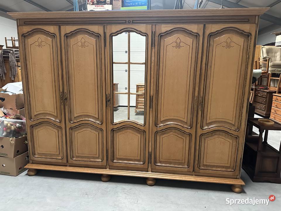 Dębowa sypialnia łóżko 140 szafki komoda szafa