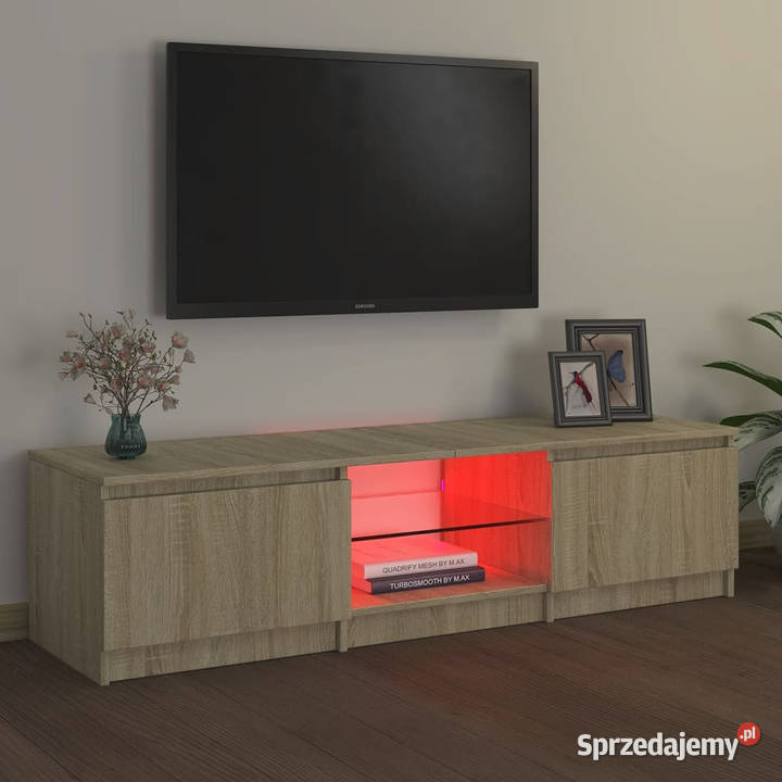 Szafka pod TV z LED dąb sonoma 140 x 40 x 355 Warszawa