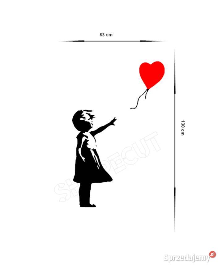 OZDOBNA NAKLEJKA NA ŚCIANĘ DZIEWCZYNKA BANKSY130 Olsztyn
