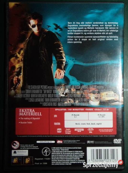 Day Watch Straż Dzienna DVD z roku 2007 Rosja Rzeszów