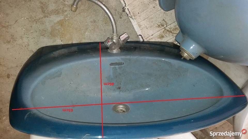 Umywalka granatowoniebieska 65 sprzedam