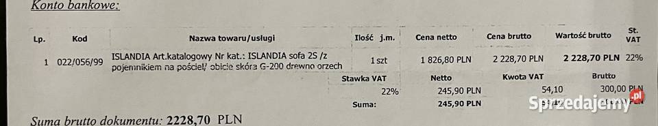 Sofa 2osobowa skórzana z pojemnikiem na pościel Sofy i kanapy Wrocław
