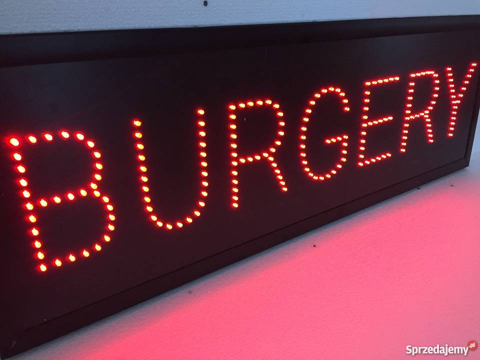 BURGERY reklama LED zewnętrzna NOWA producent Pomiechówek