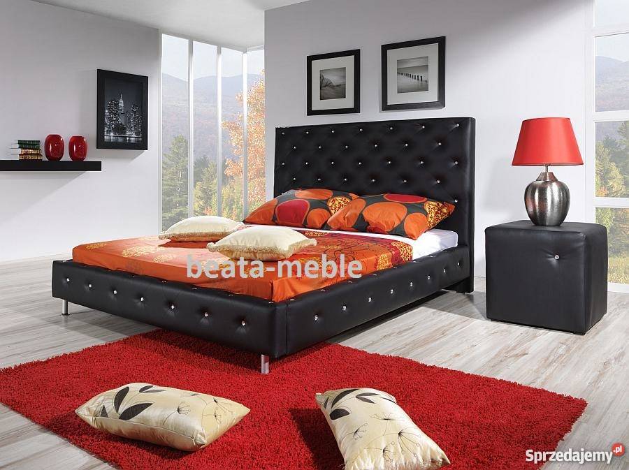 Pikowane guzikami łóżko glamour CARO 160 x 200 + materac !!