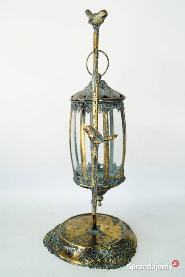 Latarnia Lampa na świece retro ptaki latarnia Gizałki sprzedam