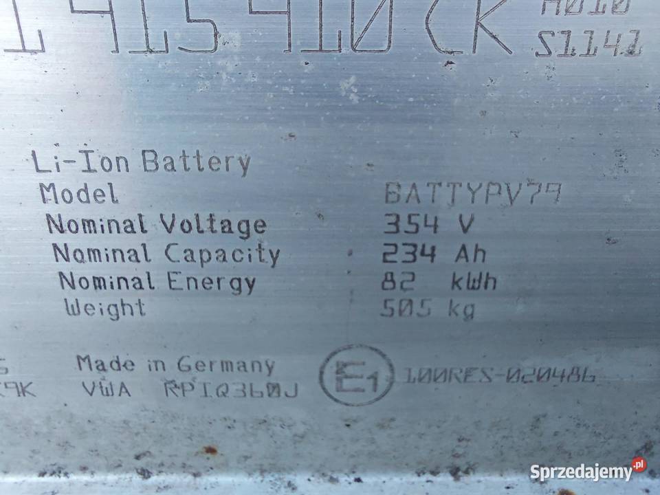 VW ID4 11A 2024r SUV 5D BATERIA AKUMULATOR 234Ah