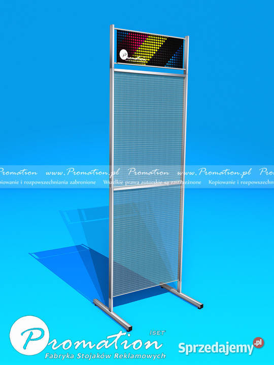 Stojak reklamowy z perforacją stand metalowy do