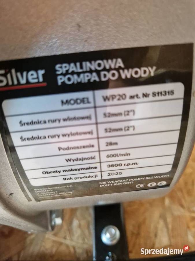Pompa spalinowa silver model s11315 2 cale wp20 Głogowa