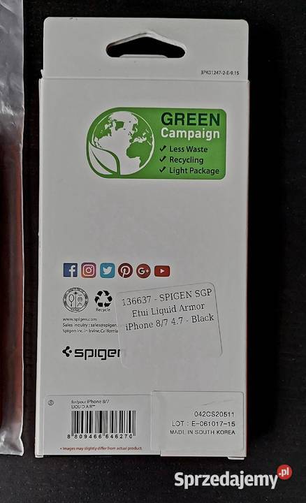 ETUI SPIGEN LIQUID ARMOR IPHONE 87 CZARNE mazowieckie
