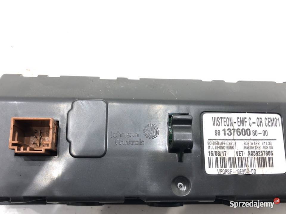 WYŚWIETLACZ CITROEN CELYSEE 9813760080 EKRAN