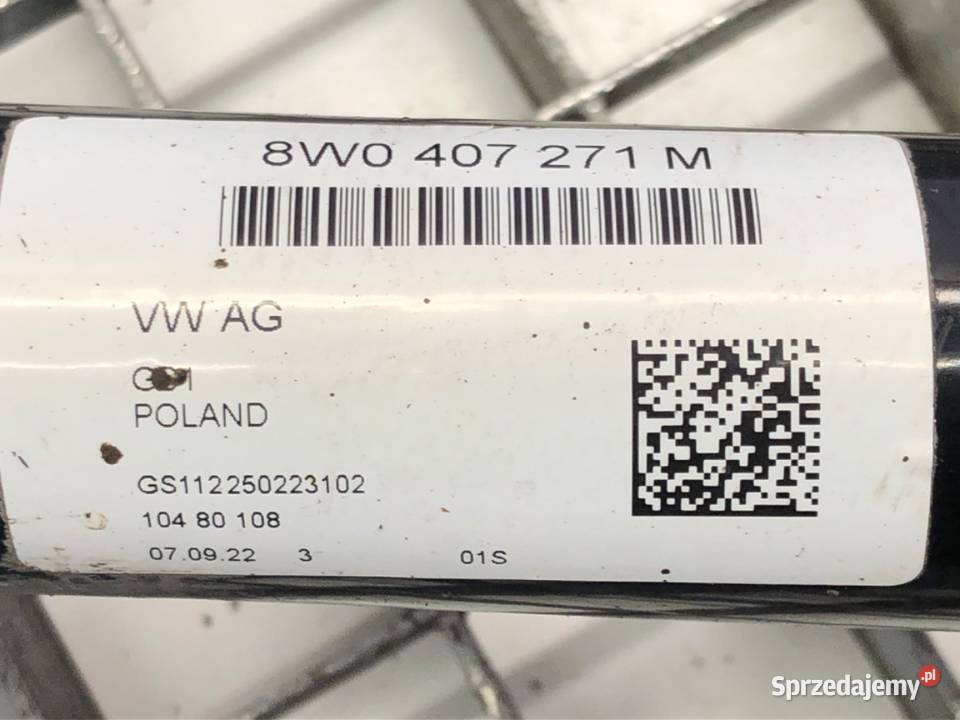 PÓŁOŚ LEWY PRZÓD AUDI A4 B9 8W0407271M 20 150