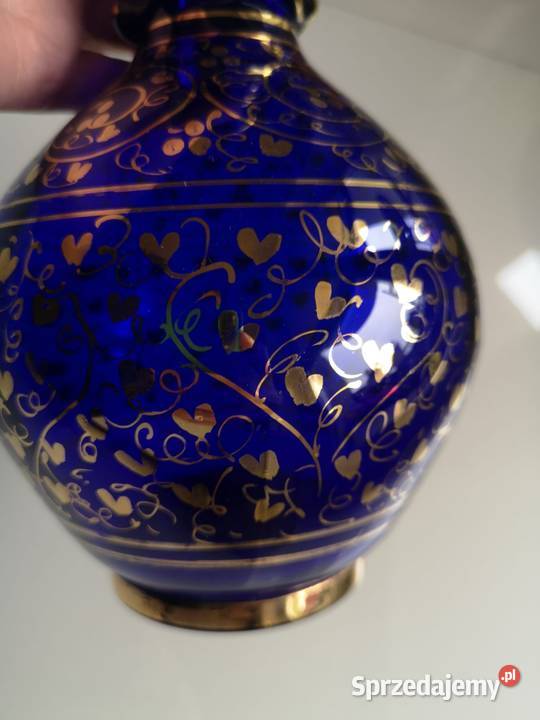 Wazon kobaltowy zdobiony Toruń sprzedam