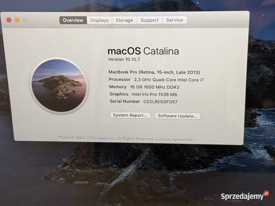 Macbook Pro 15 Retina 113 2013 A1398 16GB i7 mazowieckie