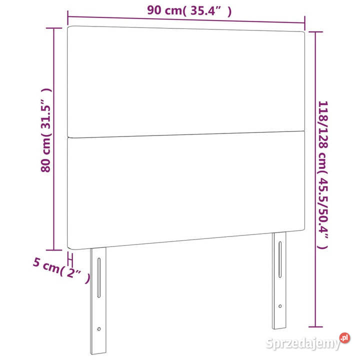 Zagłówek do łóżka z LED taupe 90x5x118128 mazowieckie Warszawa