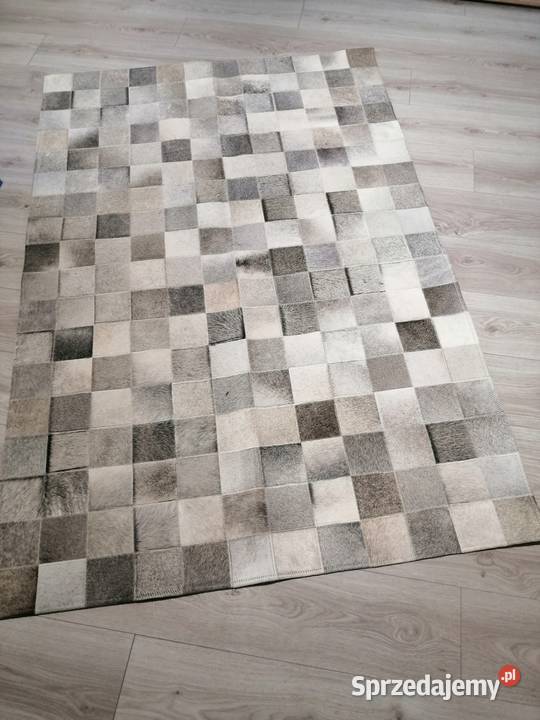 PATCHWORK Z KROWY szary piękny NOWOCZESNY 120180 Zakopane