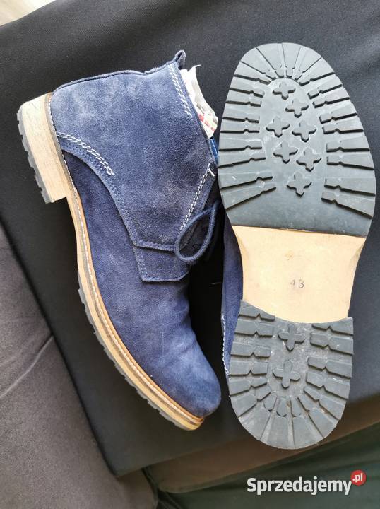 Eleganckie Buty firmowe Skóra Naturalna NUBUK 44 inna Łódź