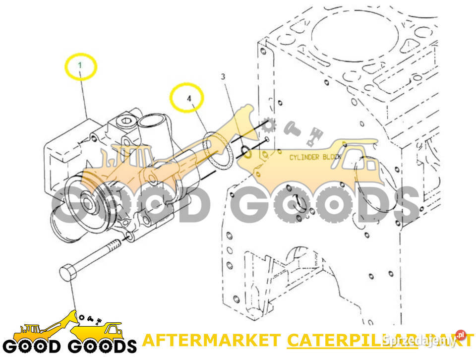 CAT POMPA WODY Z USZCZELKAMI 3114 3116 7C4508 mazowieckie