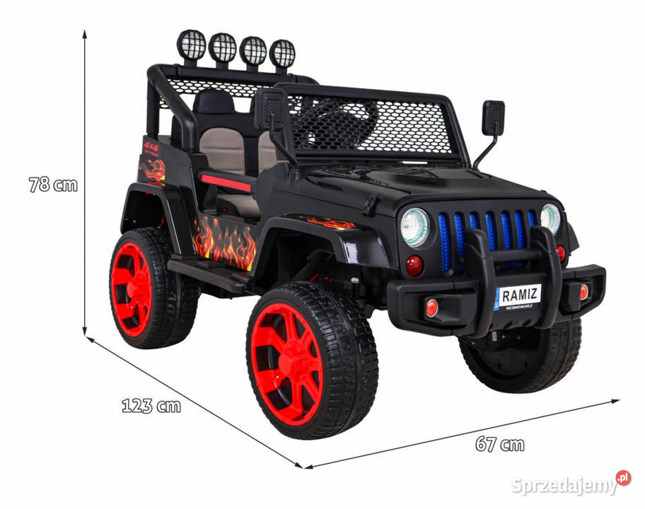 Raptor Drifter 4x4 Płomienie 12V10Ah 4x45W EVA Łopuszno sprzedam