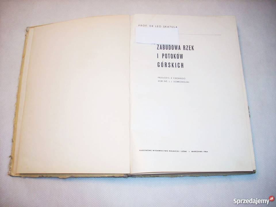 Stakula Zabudowa rzek i potoków górskich Rok wydania 1964 podkarpackie Lesko