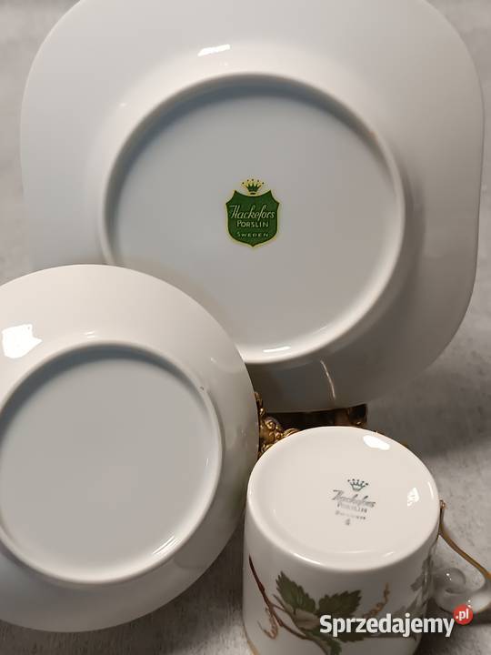 HACKEFORS Winorośl Trio Filiżanka Śniadaniówka Stargard