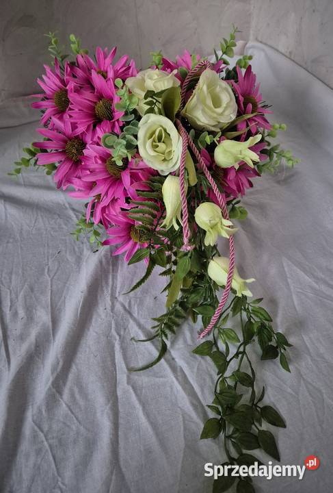 Dekoracja nagrobna stroik serce na cmentarz wielkopolskie Pleszew sprzedam