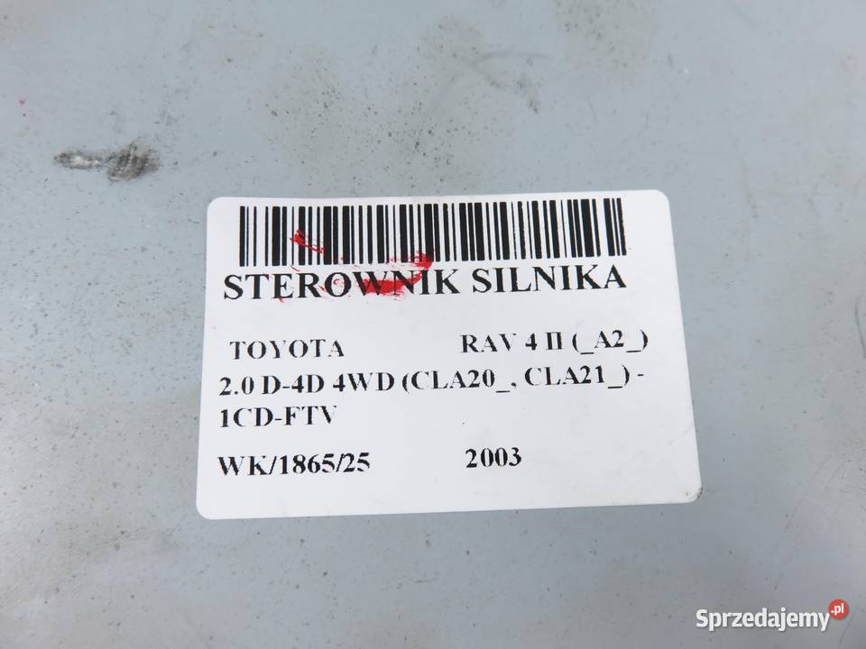 STEROWNIK TOYOTA RAV 4 II 20 D4D 8966142780 osobowe sprzedam